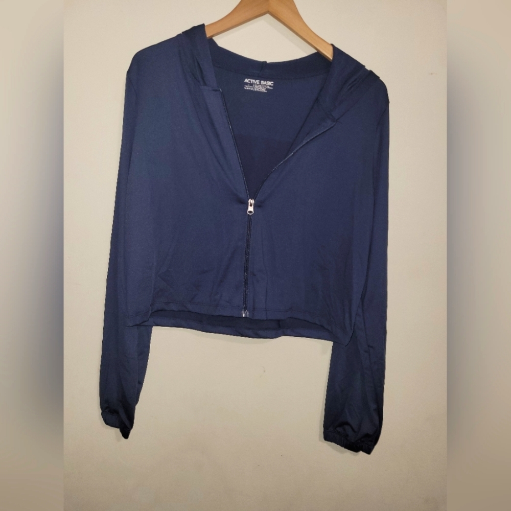 Women's Lightweight Full Zip Running Track Sweater Workout- Size Large